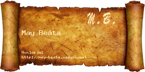 May Beáta névjegykártya