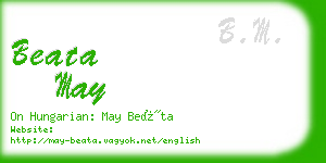 beata may business card